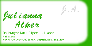 julianna alper business card
